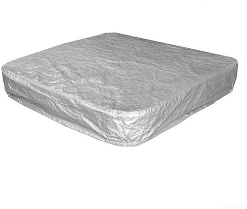 Housse de protection carrée pour piscine extérieure - Argentée - 244 x 244 x 90 cm