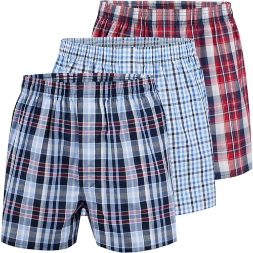 City Life 3er, 6er, 9er Pack Herren Boxershorts Shorts Boxer Webboxer Sparpack S-4XL, Farbe:Design 08, Grösse:XL
