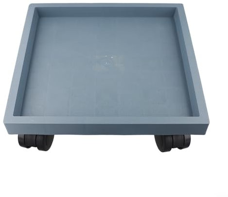 Sottovaso quadrato per piante, vassoio con ruote mobili, sottobicchiere in plastica per piante in vaso da esterno (interno 32,5 cm)