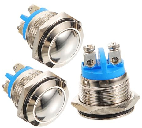 Sewroro 3 Pièces Bouton de Porte Entrée Filaire Remplacement de Bouton de Métallique Facile à Installer Compatible avec Divers Styles Architecturaux
