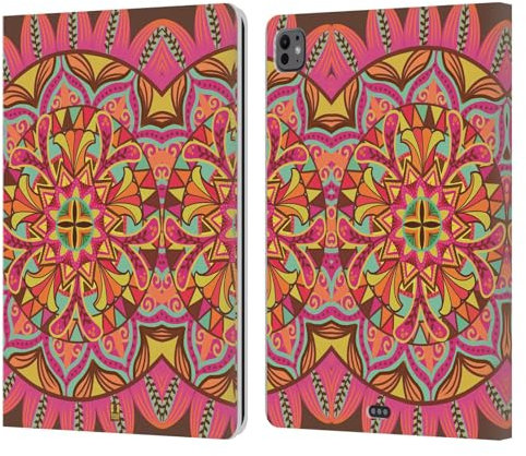 Head Case Designs Amore Paradisiaco Fiori Mandala Custodia Portafoglio in Pelle Compatibile con Apple iPad PRO 13 M4 2024