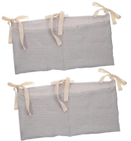 EPIGEIST 2stücke Hängender Organizer Für Nachttisch Und Kinderbett Windelaufbewahrung Aus Baumwolle Organizer-tasche Für Wickeltisch Und Laufstall Einkaufskorb Für Babyartikel