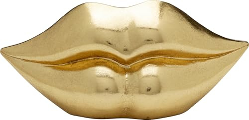 Kare Design Spardose Lips, Gold, 13x28x9 cm, Motiv Lippen, Dekoration, Geschenk für Frauen, Geschenkideen