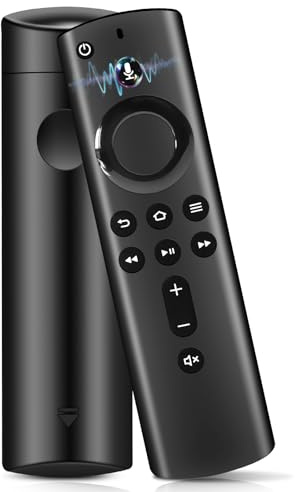 Ersatz-Sprachfernbedienung kompatibel mit AMZ FI-re TV S-Tick (2nd, 3rd, Lite, 4K, 4K Max, HD) und Smart TVs Cube (2, 3) mit 4 Tastenkombinationen