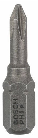 Bosch Professional Bit Extra-Hart für Phillips-Kreuzschlitzschrauben (PH0, Länge: 25 mm, 25 Stück)