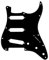 Musiclily 11 Hole SSS Strat Pickguard Scratch Plate for Fender USA/Mexican Standard Stratocaster Modern Style Electric Guitar, 3Ply Black