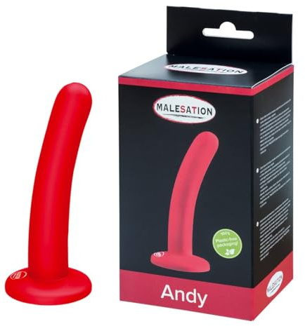 Malesation Andy Dildo in rot, 1er Pack