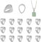 PH PandaHall 1 sac/20pcs Beliere Attache Pendentif Acier inoxydable Accessoires pour montage Beliere Pendentif Charms Breloques Creation de bijoux 11x7mm