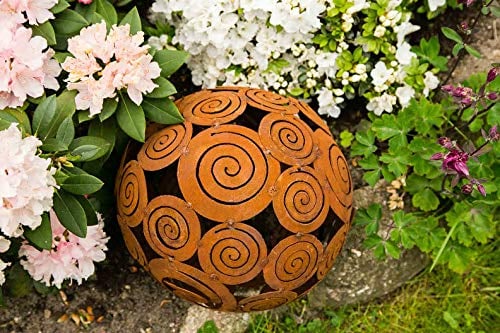 Dekokugel, Rost Ø 28cm Deko-Kugel Gartenkugel Edelrost Kugel