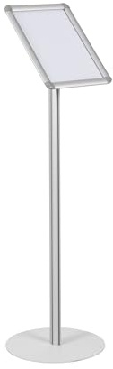 Bi-Office - Porte-affiches clipsable sur pied - A4 - cadre aluminium