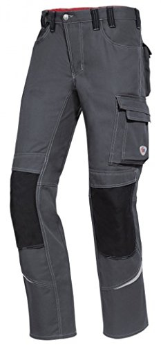BP Comfort Plus 1803-720-5332 Arbeitshose - Gummizug im Rücken - Bundfalten - Normale Passform - Größe: 62n - Farbe: dunkelgrau/schwarz