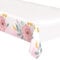 Rectangular Plastic Table Cover | Painted Floral Design | Party Tableware
