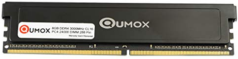 Qumox 8GB DDR4 3000MHz PC4-24000 CL16 Memoria RAM para PC de Escritorio (288 Pin DIMM, Non-ECC, Unbuffered)
