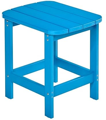 NEG Design Adirondack Tisch Marcy Beistelltisch täuschend echte Holzoptik, wetterfest, UV- und farbbeständig blau