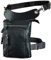 Le'aokuu Herren Echtes Leder Tasche Hüfttasche Beinbeutel Beintasche Drop Leg Thigh Bag Radfahren Klettern Messenger Bag (211-11 1 Schwarz)