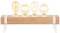BRILLIANT Lampe White Wood Tischleuchte 4flg beton/holz hellweiß | 4x A60, E27, 60W, geeignet für Normallampen (nicht enthalten) | Skala A++ bis E | Mit Schnurzwischenschalter