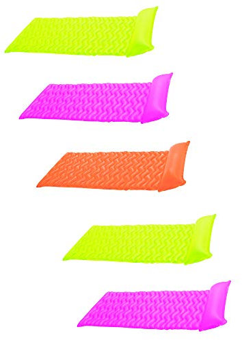 Intex Tote 'N Float Wave Mat Floating Swimming Pool Lounger w/Headrest (5 Pack)