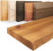 LAMO Manufaktur mensola in legno con bordo naturale modello Pure, senza fissaggio, colore Rustico 80cm, LW-01-A-003-80
