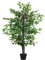 Outsunny Planta Artificial Ficus Artificial de 145 cm con 756 Hojas y Maceta para Decoración Interior Ø20x145 cm Verde