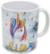 Kalféa Mug Noël licorne enfant ou grand Lolycorn décoration neige pommes de pin Tasse céramique Haute Qualité Idée Cadeau Originale sous le sapin garçon fille 325ml