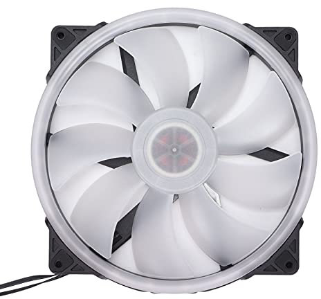 Case Fans, Large Air Volume Cooling Fans ARGB Light Synchronization Hydraulic Bearing Silent Low Noise 4PIN PWM+5V Computer Fan 9 Leaf Design(200 * 200mm)