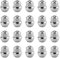 AUTOUTLET Alufelgenmuttern-Set, M12 x 1,5 Muttern, Kegelform, 19 mm, Sechskant, antioxidativ, korrosionsbeständig, kompatibel mit Ford Alufelgen, 1678260