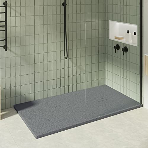 KOES - Plato de Ducha de Resina Modelo OBI – 70x170 – Antracita RAL 7016