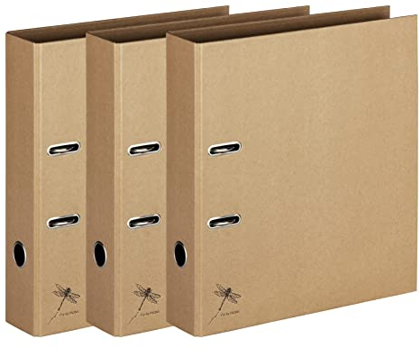 Pagna Ordner A4 Pur, praktische 2-Ring-Mechanik, Stabiler Graukarton mit Kraftpapier überzogen (3)