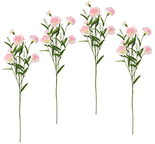 Künstliche Nelken Blumen Pflanzen Arrangements Kunstblumen Dekoration Einzelblume Stielblume Seidenblume Knospe Stiele für Kranz Gestecke Bouquets Muttertag Hochzeit Dekorationen Grabdeko Geschenk