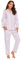 Amaxer Pyjama Femme Hiver Chaud 100% Flanelle Ensembles de Pyjama Cotton Chemise de Nuit Longue| Fleurs Roses, XXL
