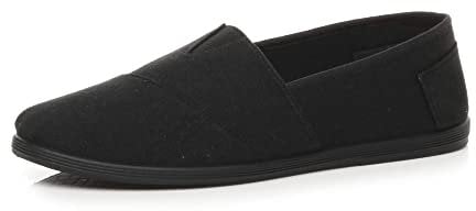 AJVANI Mens Teens Comfort Espadrilles Casual Beach Summer Canvas Shoes Size 10 44 Black