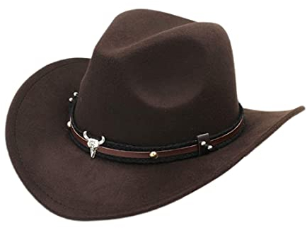 NOPEILVI Noelvi-Western-Stil Kinder Jungen Mädchen Cowboyhut Cowgirl Cap Dekorationen für Halloween Weihnachten Geburtstag Maskerade Party Haushalt., Kaffee, S