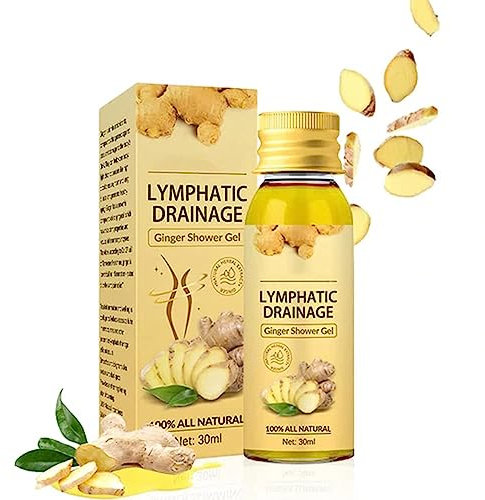 Lymphatisches Detox-Duschgel, Ingwer-Kräuter-Duschgel, natürliches, organisches, feuchtigkeitsspendendes, erfrischendes Duschgel zum Abnehmen