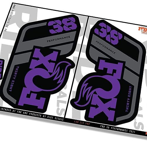Fox 38 Performance 2021 Fork Decals - Purple- Licensed by Fox MATTE