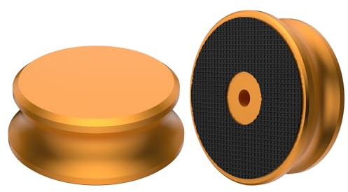 Tirstrup Plattenspieler Gewicht Stabilisator Vinyl-Scheiben-Player Aluminium-LP-Stabilisator für Plattenspieler Gewichtsstabilisator Für LP Plattenspieler, Eliminiert Vinyl Disc Vibrationen (Golden)
