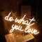 Nordstylee Panneau néon LED « Do What You Love » alimenté par USB avec variateur d'intensité pour décoration murale de maison, décoration murale pour fête, vacances, cadeau d'adolescent (blanc chaud)