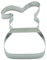 BekkiB - Emporte-pièce Lapin - Grand emporte-pièce env. 20 x 10 cm - Emporte-pièce en acier inoxydable lavable au lave-vaisselle - Pour la cuisson des biscuits et du pain d'épices - 881463