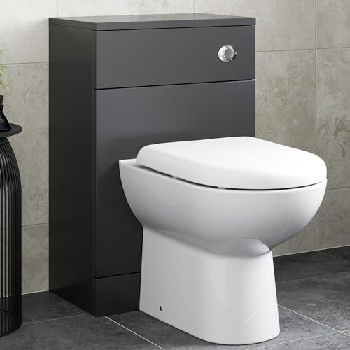 Affine Black Back to Wall Toilet Unit 500 x 300mm