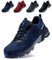 tqgold Arbeitsschuhe Herren Sicherheitsschuhe Damen Leicht Stahlkappenschuhe rutschfest Atmungsaktiv Schutzschuhe Sneaker Sportlich Industrie Stahlkappen Schuhe(Blau,41EU)