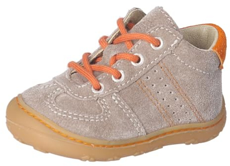 RICOSTA Jungen Stiefel SAMI, Baby und Kleinkinder Lauflernschuhe, Weite: Mittel, lose Einlage, schnürstiefel, Leder, Tundra/orange (650), 19 EU