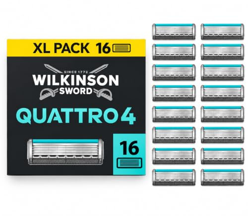 Wilkinson Sword Quattro Titanium Sensitive Rasierklingen, 16 Klingen