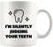 Panvola I’m Silently Judging Your Teeth Dentist Gifts For Men Women Graduation Gifts For Dental Students Dentistry Dental Assistant Office Decor Ceramic Coffee Mug 11 oz White