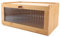 APACALI 1 panera de bambú, 40 x 24 x 20 cm, de madera, con tapa abatible, para guardar pan, panera visualizada para pan, bambú natural