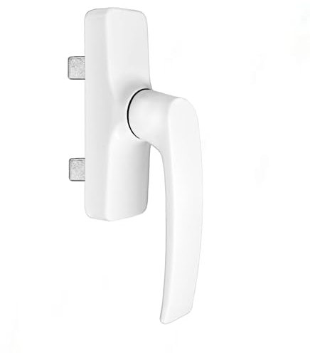 Sivenci - Manilla Abatible de Aluminio | Cremona Cuadrada Serie Europea | Maneta Apertura Interior 2 Palas | 177 x 34 x 64 | Color Blanco | Izquierda