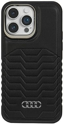 Audi Synthetic Leather Hülle für iPhone 14 Pro 6.1 Schwarz hardcase AU-TPUPCMIP14P-GT/D3-BK