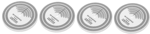 Toyvian 4 Stück Stylus-Debugging-Diskette Werkzeug Geschwindigkeitserkennung Für Schallplatten Plattenspieler-disc Stroboskopscheibe Vinyl-Strobe-disc Einstelllineal Aufsammeln Acryl Blitz