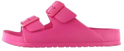 ella Slides da donna con doppia fibbia, Fucsia, 38 EU