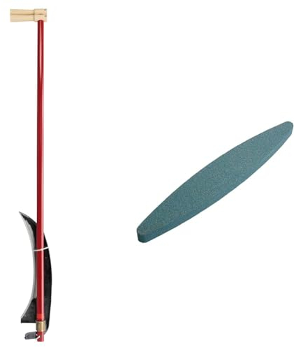 Leborgne Faux À BROUSSAILLES 55 CM 275551 & Brüder Mannesmann Pierre à aiguiser WETZSTEIN 404, Vert