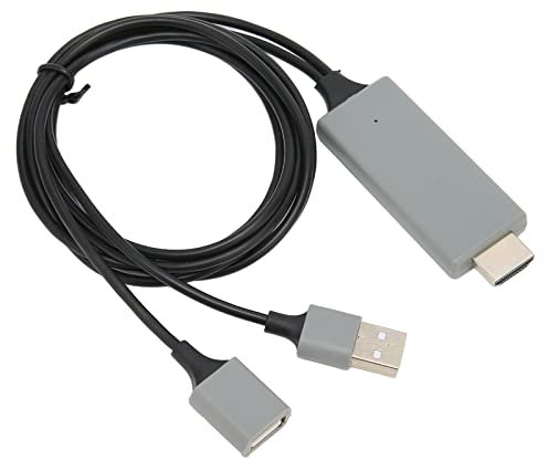 Yosoo Health Gear Cavo Adattatore HDTV USB Femmina a HDMI Maschio, Interfaccia Multimediale HD 1080P Convertitore da USB a HDMI, Cavo Adattatore USB Maschio a HDMI per Telefono a Monitor TV (BLACK)