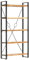 Sufrk Bücherregal 5 Fächer 90 x 30 x 180 cm BüCherregal Regal Bookshelf Bucherragel BüCher Regal Massivholz Akazie